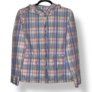 Lauren Ralph Lauren Pastel Plaid Rain Jacket